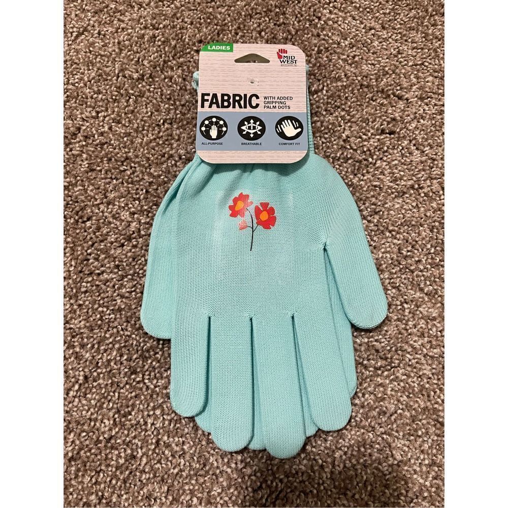 Mid West Fabric Gardening Gloves - Blue